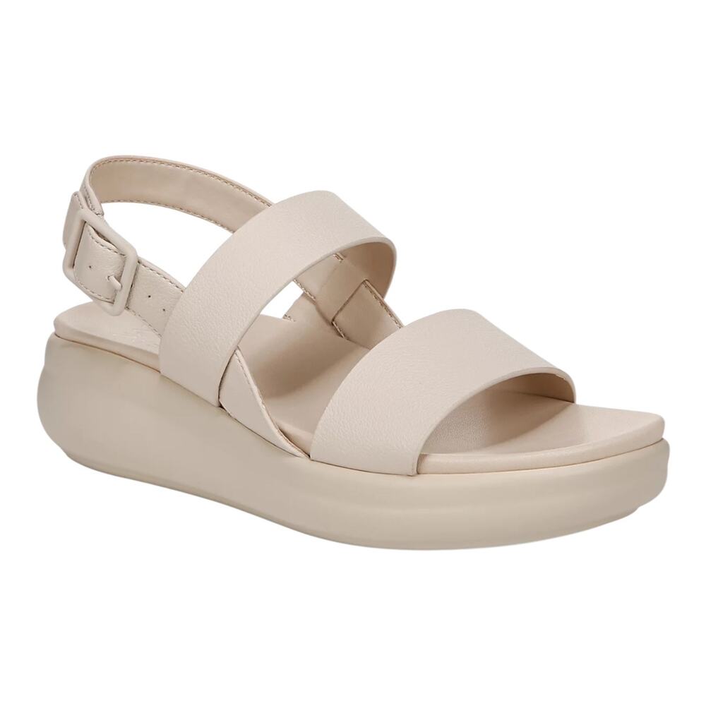 Naturalizer Womens Coast Slingback Wedge Platform Sandals Porcelain Size 8 1/2 W